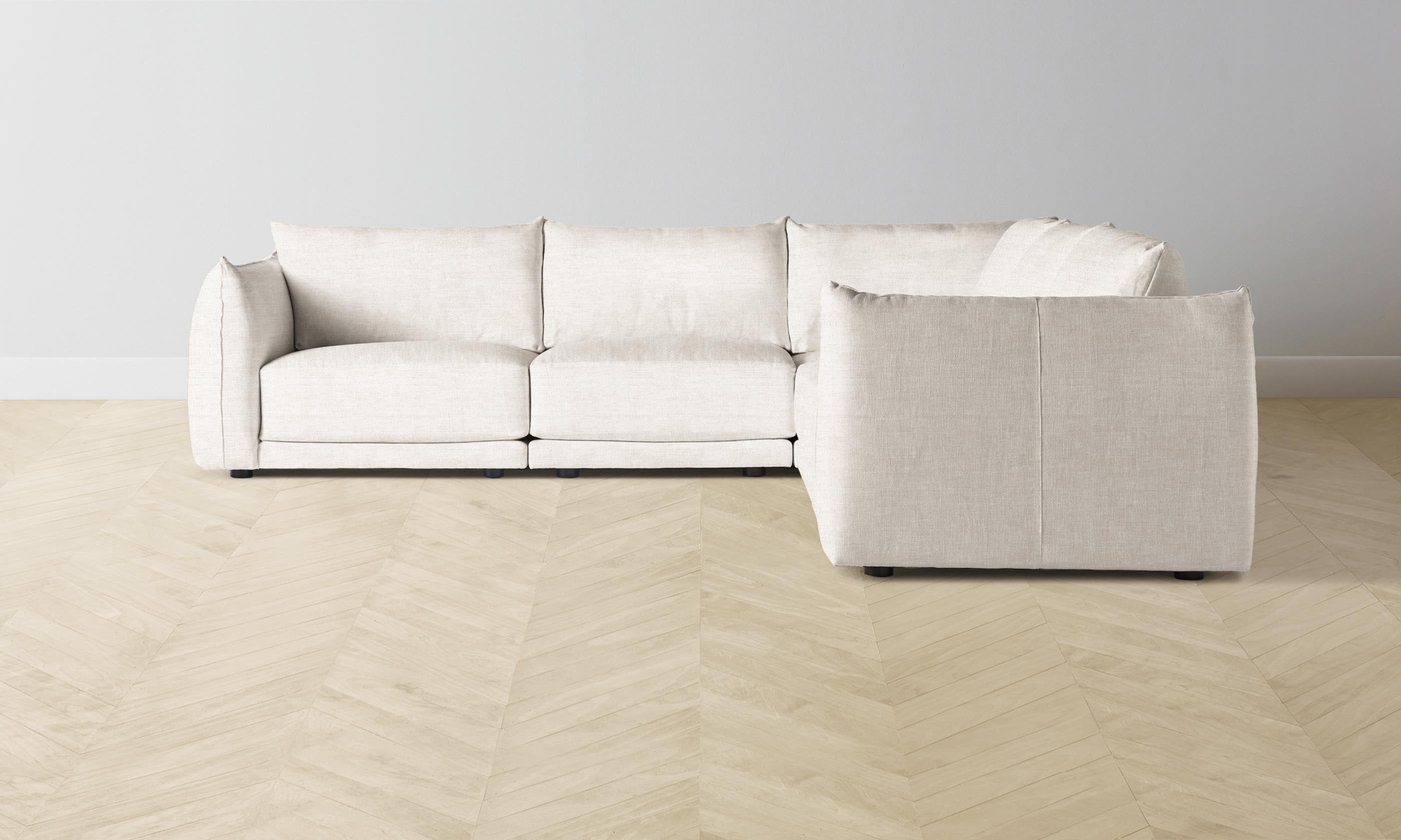 The Jones Modular Sectional Sofa - Performance Woven Chenille Fabric in Desert Color | Perfect for Living Room, Family Room & Home Theater Seating
