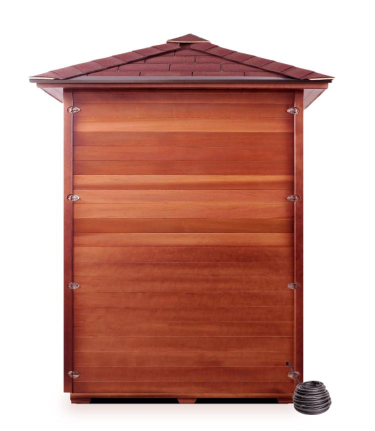 Enlighten Sauna MoonLight 2-Person Infrared Sauna for Indoor & Outdoor Use - Traditional Dry Heat Therapy for Relaxation & Detox - Perfect for Home Spa, Backyard, or Gym Wellness Retreat