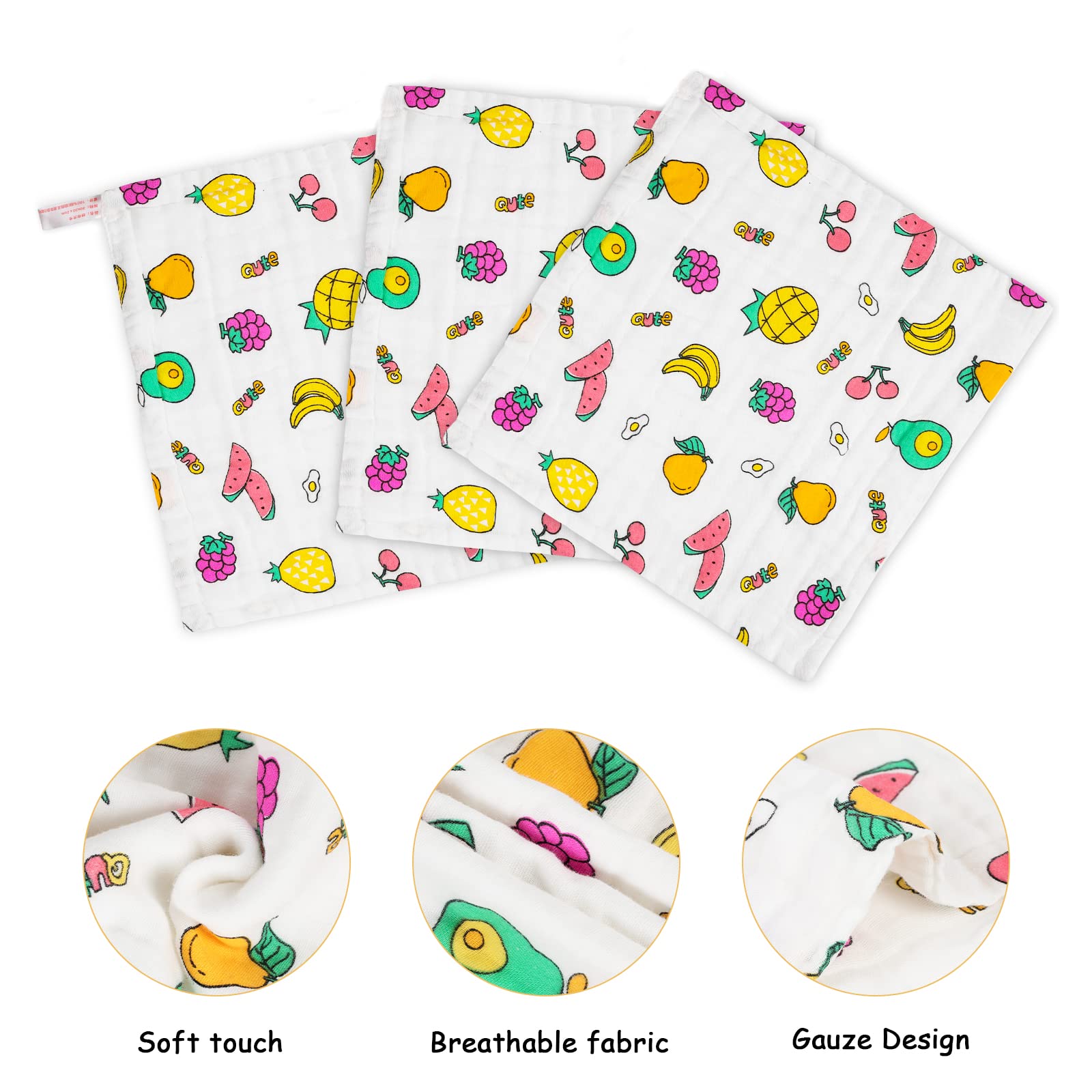 4 Pack Lemon & Cherry Kitchen Dish Towels Set - 16