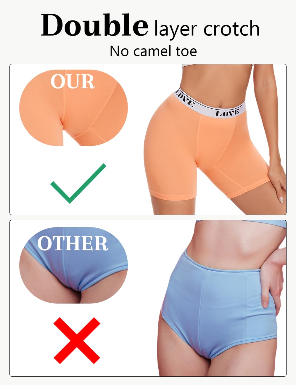 Women's High Waisted Modal Boxer Briefs - Soft Breathable Boy Short Underwear for Workout, Yoga & Everyday Comfort