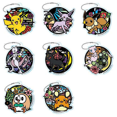 Pokemon Kirie Series Acrylic 2.5 Inch Keychain - Cute Anime Character Key Ring for Bags, Backpacks, Gifts & Collectibles