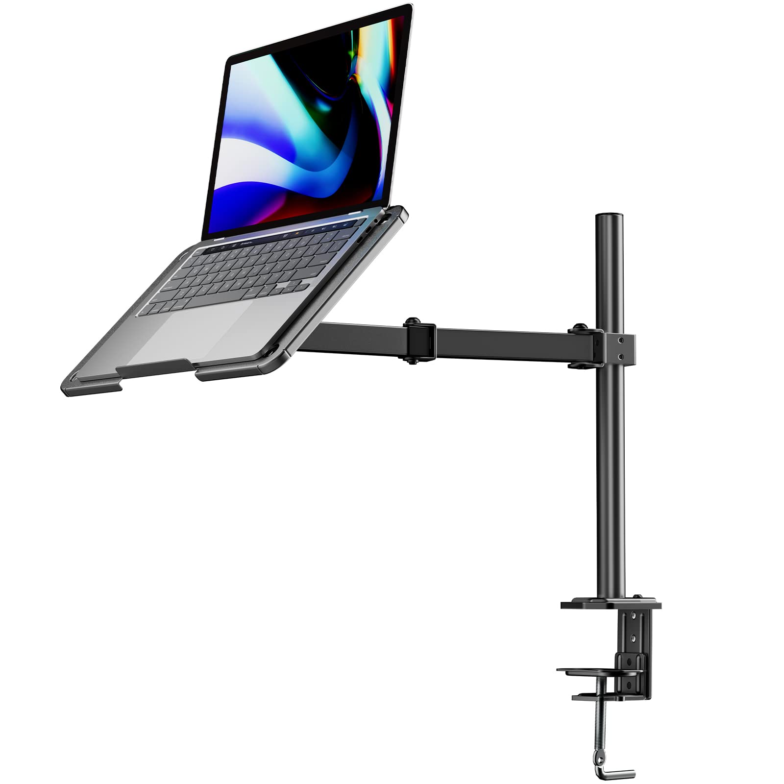 HUANUO Adjustable Laptop Monitor Arm Stand - Ergonomic Desk Mount for 13