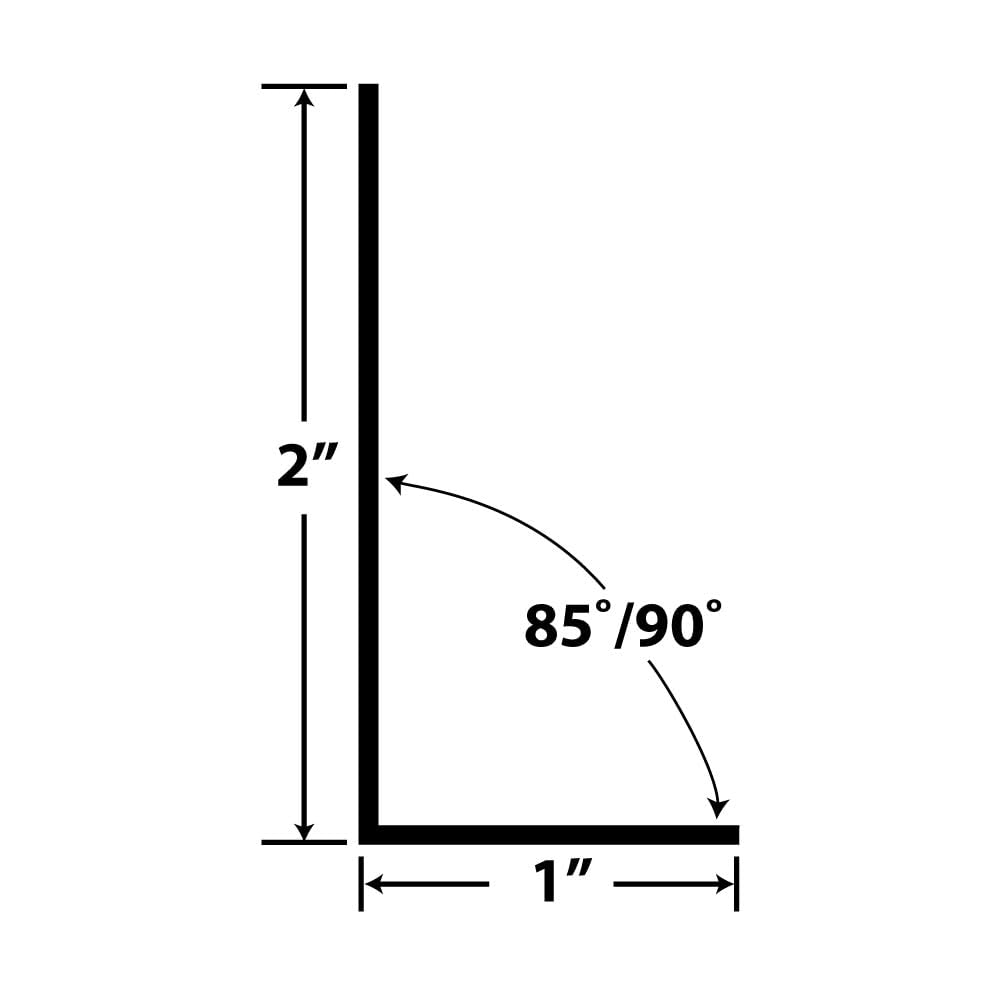 Outwater Plastics 1921-Wh White Styrene Angle Molding - 1