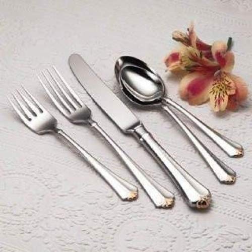 Oneida Golden Juilliard 30-Piece Stainless Steel Flatware Set - Service for 6 - Elegant Dinnerware for Formal Dining, Wedding Gifts & Holiday Entertaining
