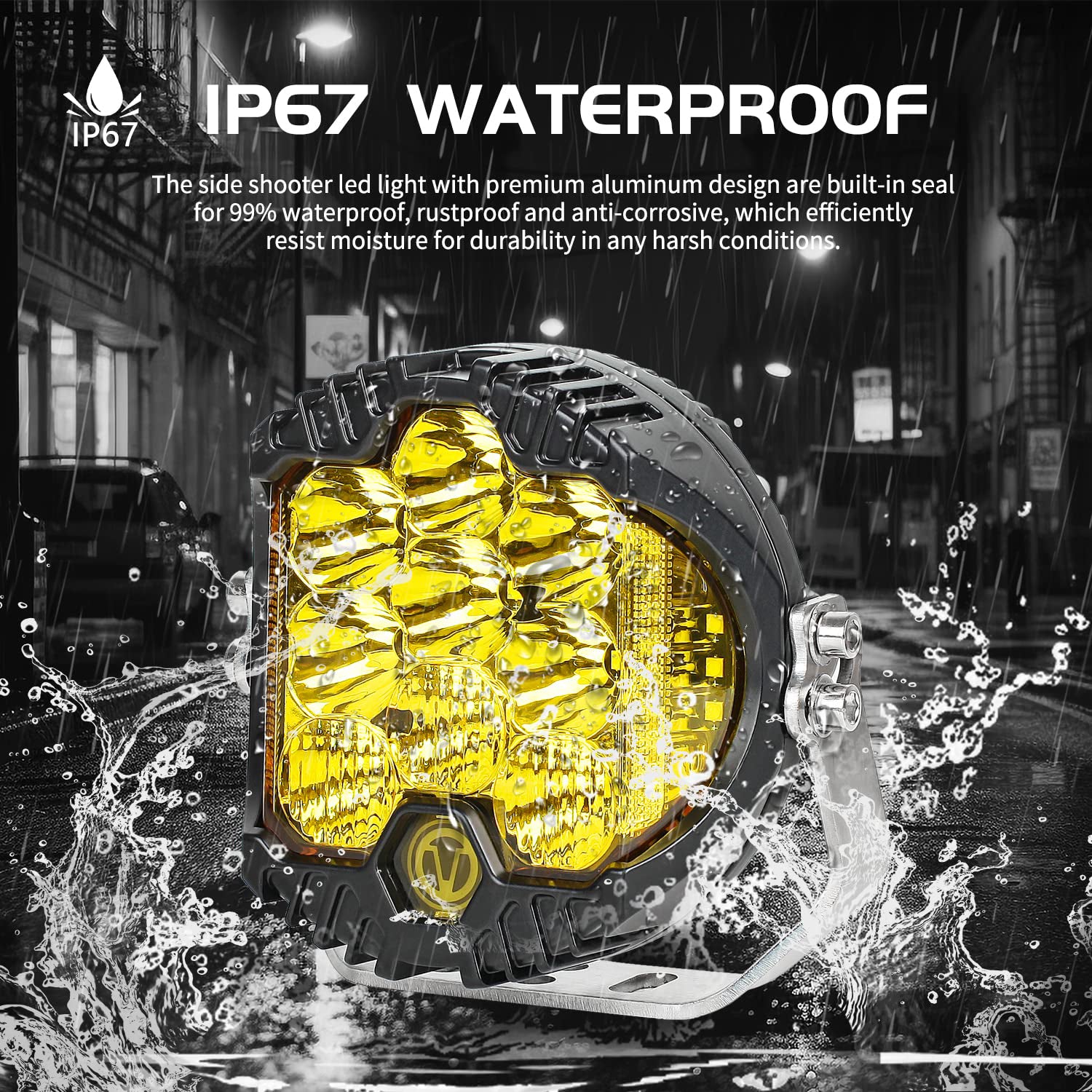 90W 7 Inch LED Work Light Pod - Spot & Flood Beam Off Road Lights for Trucks, ATVs, SUVs - Waterproof, Durable for Construction, Camping, Emergency Lighting