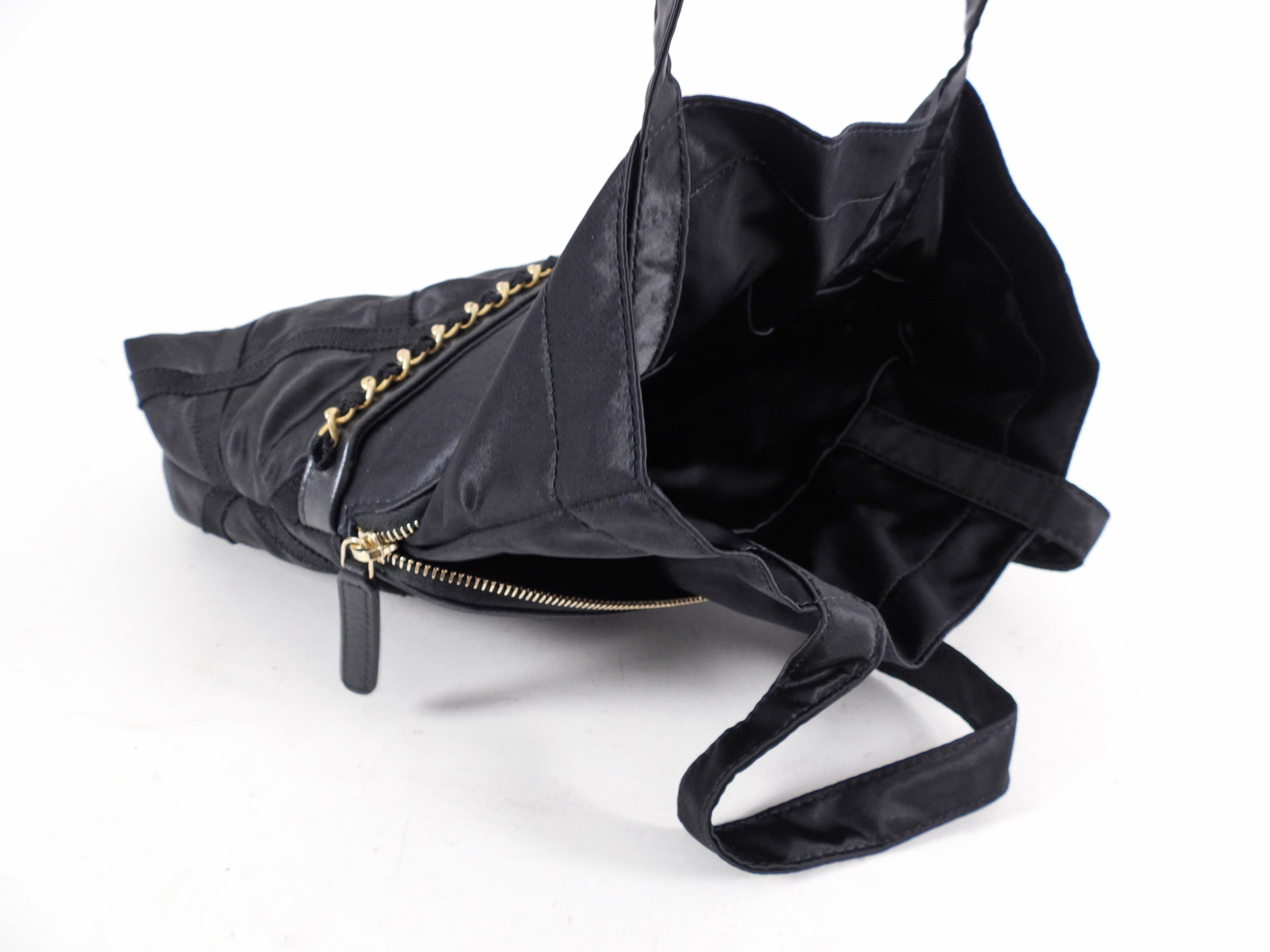 Chanel 21A Medium Satin Trousse Clutch Convertible Tote Bag - Luxury Designer Handbag for Women, Perfect for Evening Parties & Special Occasions