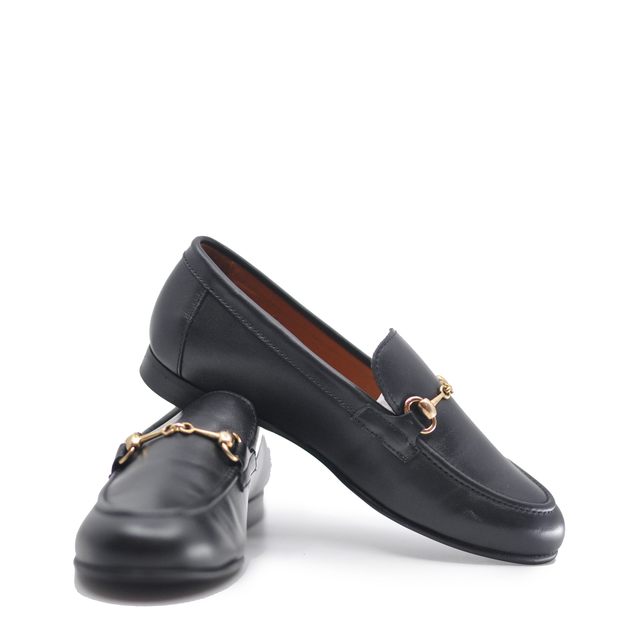 Atlanta Black Leather Buckle Moccasin Dress Shoes for Men | Comfortable Formal & Business Attire