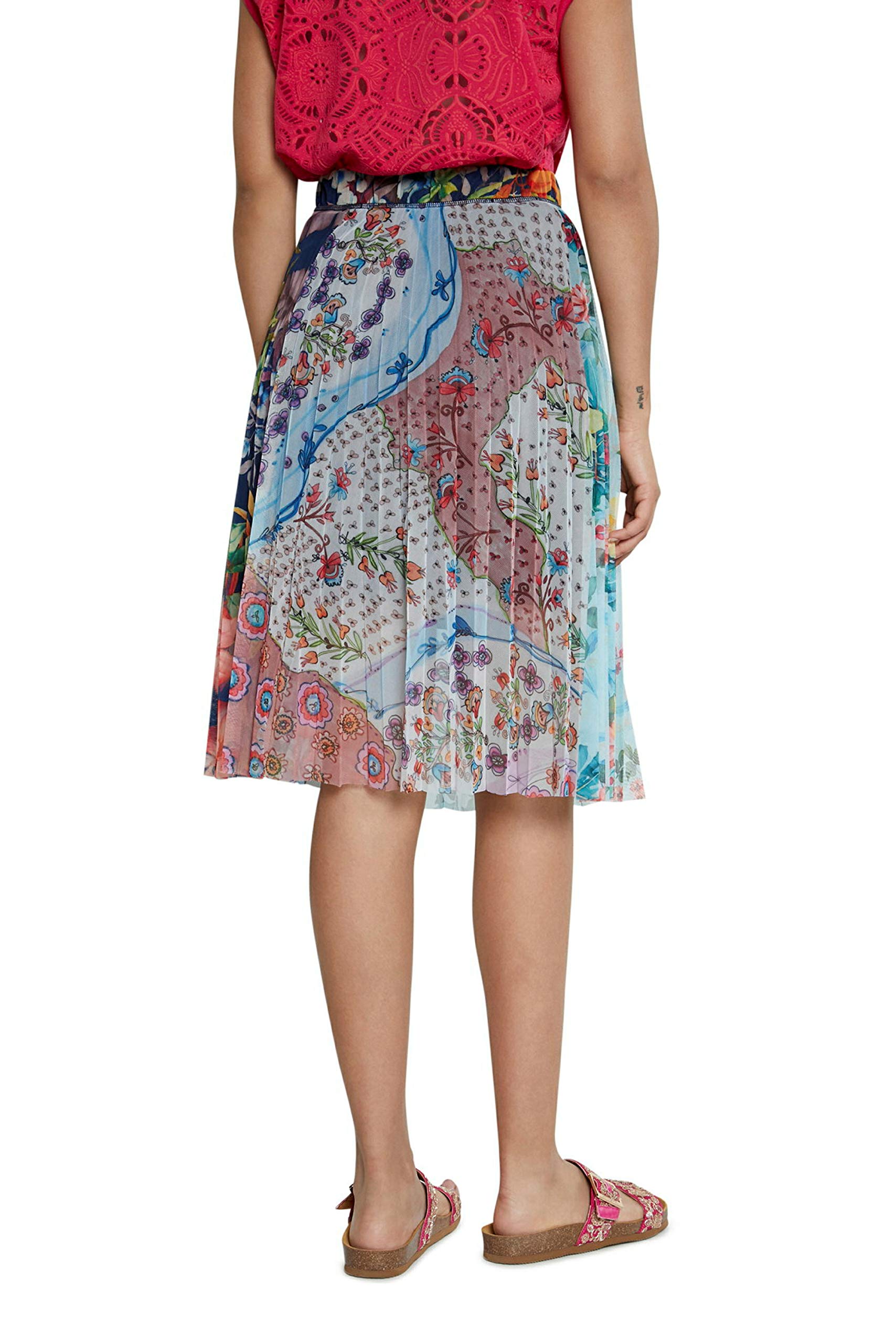 Desigual Women's Long Knit Skirt - Stylish & Comfortable Midi Skirt for Casual Wear, Office & Date Night Outfits