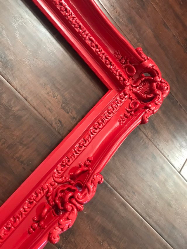 20x24 Christmas Red Picture Frame - Elegant Baroque Style Photo Frame for Holiday Decor, Family Portraits, and Wall Art Display