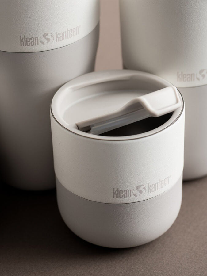 Klean Kanteen Rise Lowball Tumbler with Flip Lid - 10oz (280ml) Stainless Steel Insulated Cup for Coffee, Tea & Cold Drinks - Perfect for Home, Office & Travel