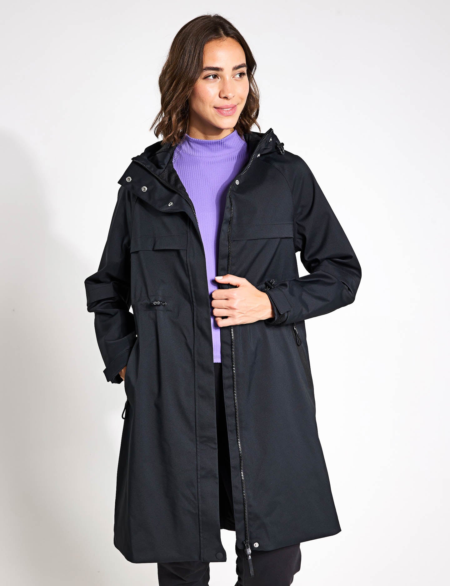 Stormwear Ultra Waterproof Hooded Parka Jacket for Men & Women - Windproof Winter Coat with Adjustable Hood - Perfect for Hiking, Camping & Outdoor Adventures (Black)
