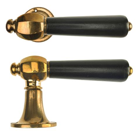 Dörrhandtag Låsbolaget 437 Brass Door Handle - Vintage Style Door Knob for Home, Office & Cabinets - Durable & Stylish Hardware for Interior Doors