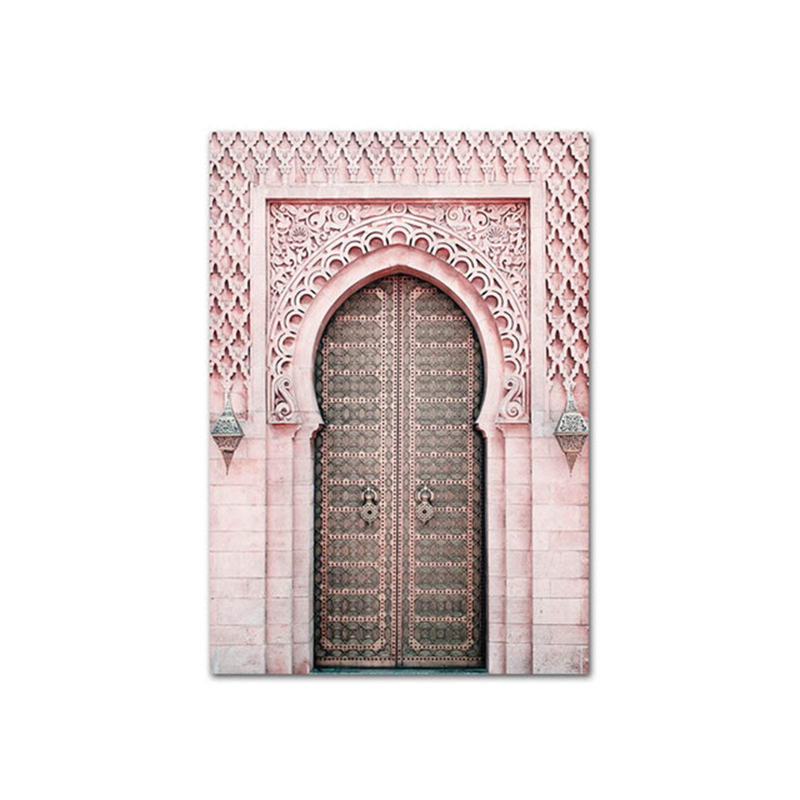 Frameless Floral Gate Design Wall Art Painting - Modern Home Decor for Living Room, Bedroom & Dining Room | Coffee Shop Aesthetic Poster & Hanging Wall Decoration