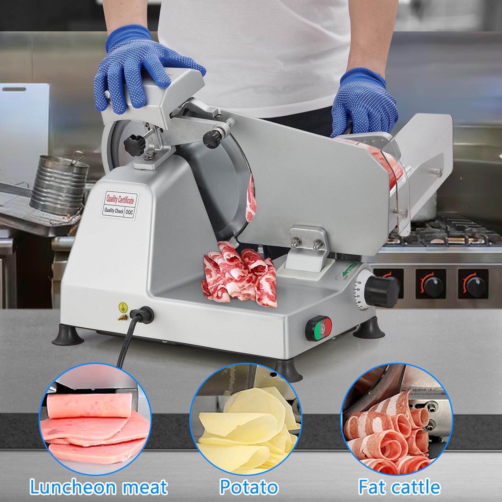 240W Electric Meat Slicer with 10