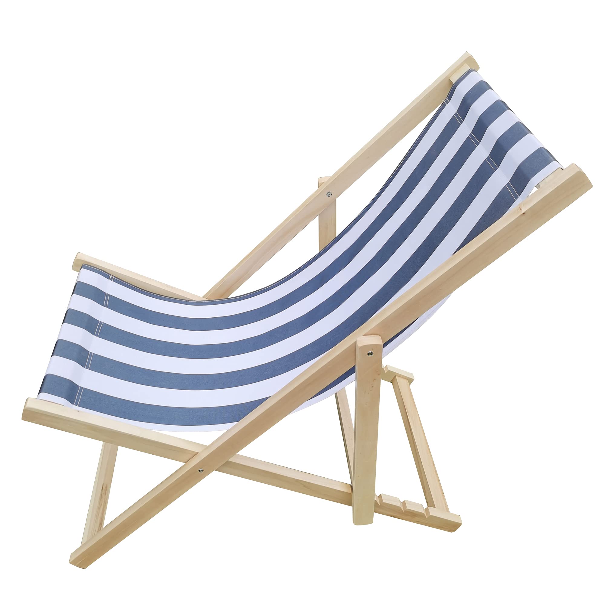 Foldable Adjustable Sling Chair - Outdoor Reclining Lounge Chair for Beach, Patio, Poolside & Camping - Perfect for Relaxing in Backyard, Garden or Vacation