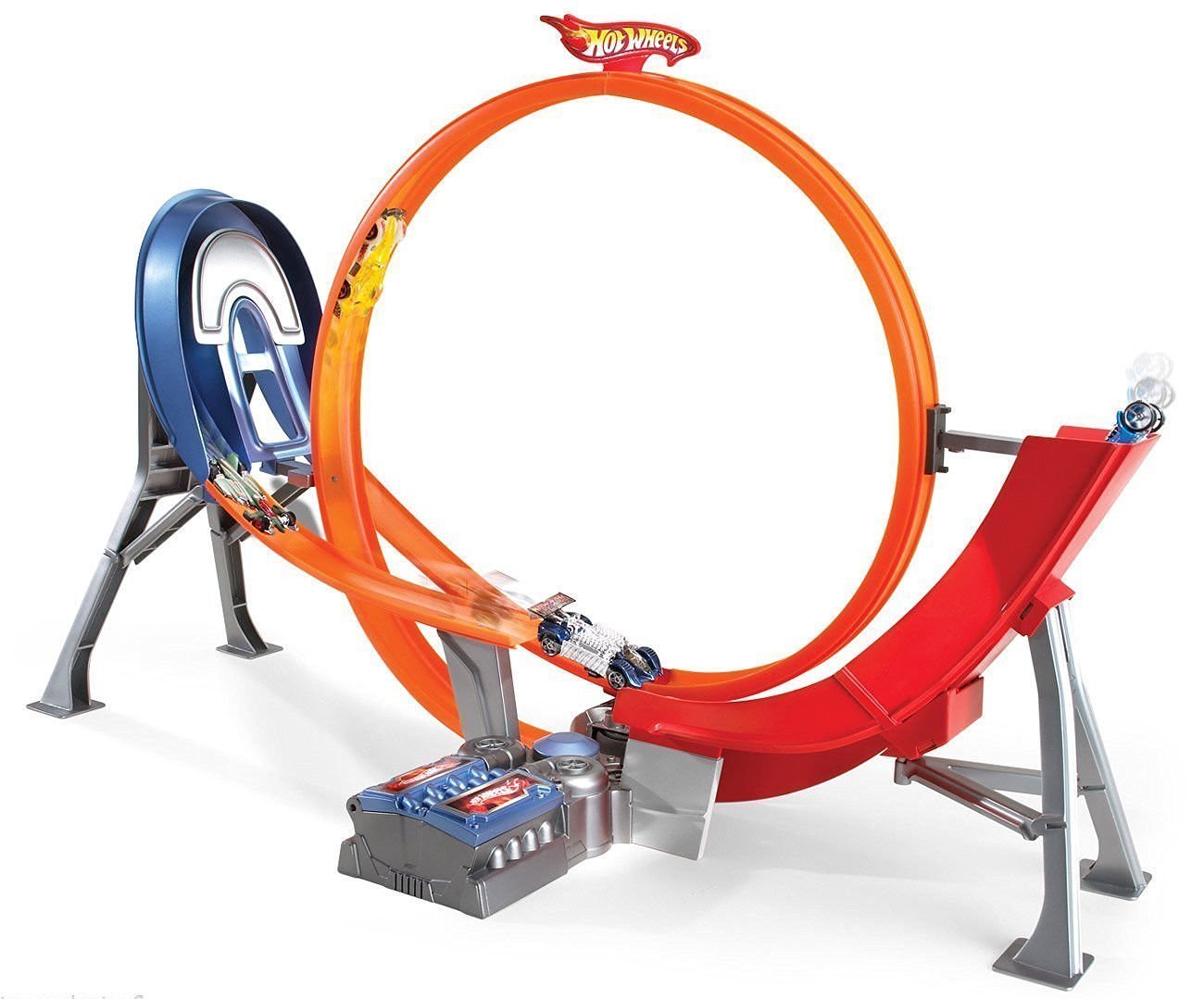 Hot Wheels Super Loop Raceway Playset - Electric Toy Car Track Set for Kids with 2 Die-Cast Cars - Perfect for Birthday Gifts & Indoor Racing Fun