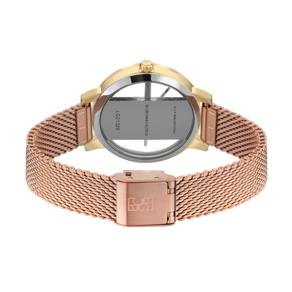 BCBGMAXAZRIA BAWLG2132902 Rose Gold Stainless Steel Women's Watch - Elegant Dress Watch for Women, Perfect for Office, Party & Special Occasions
