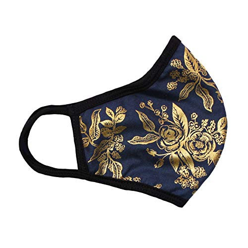 Reusable Face Mask for Adults - Breathable & Washable Cotton Fabric - Rifle Paper Co. Design - Perfect for Daily Commute, Shopping & Travel Protection