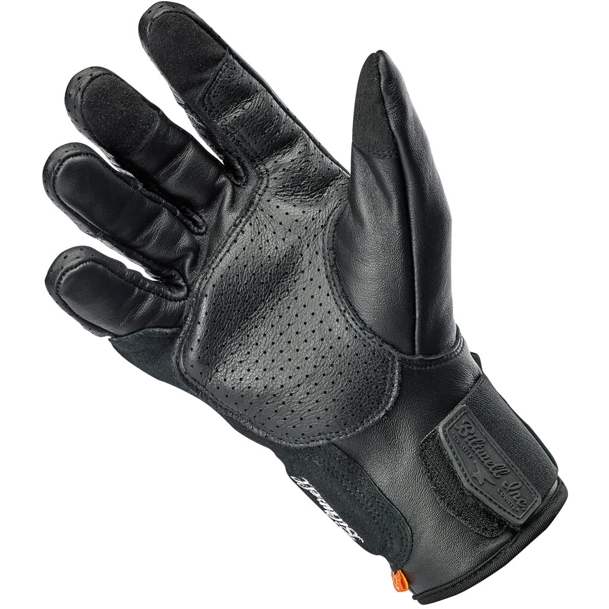 Biltwell Borrego CE Certified Motorcycle Gloves - Abrasion Resistant, Shock Absorbing & Hard Knuckle Protection (Black) - Ideal for Street Riding, Touring & Adventure Motorcycling