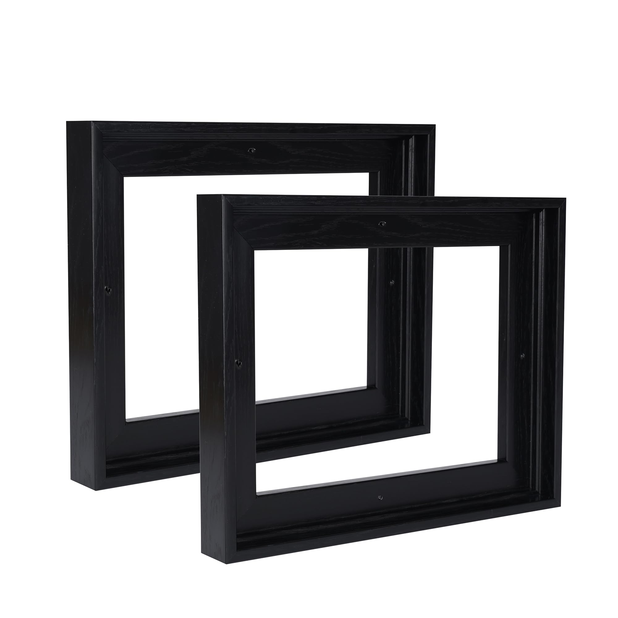 2 Pack Black Canvas Floater Frames 16