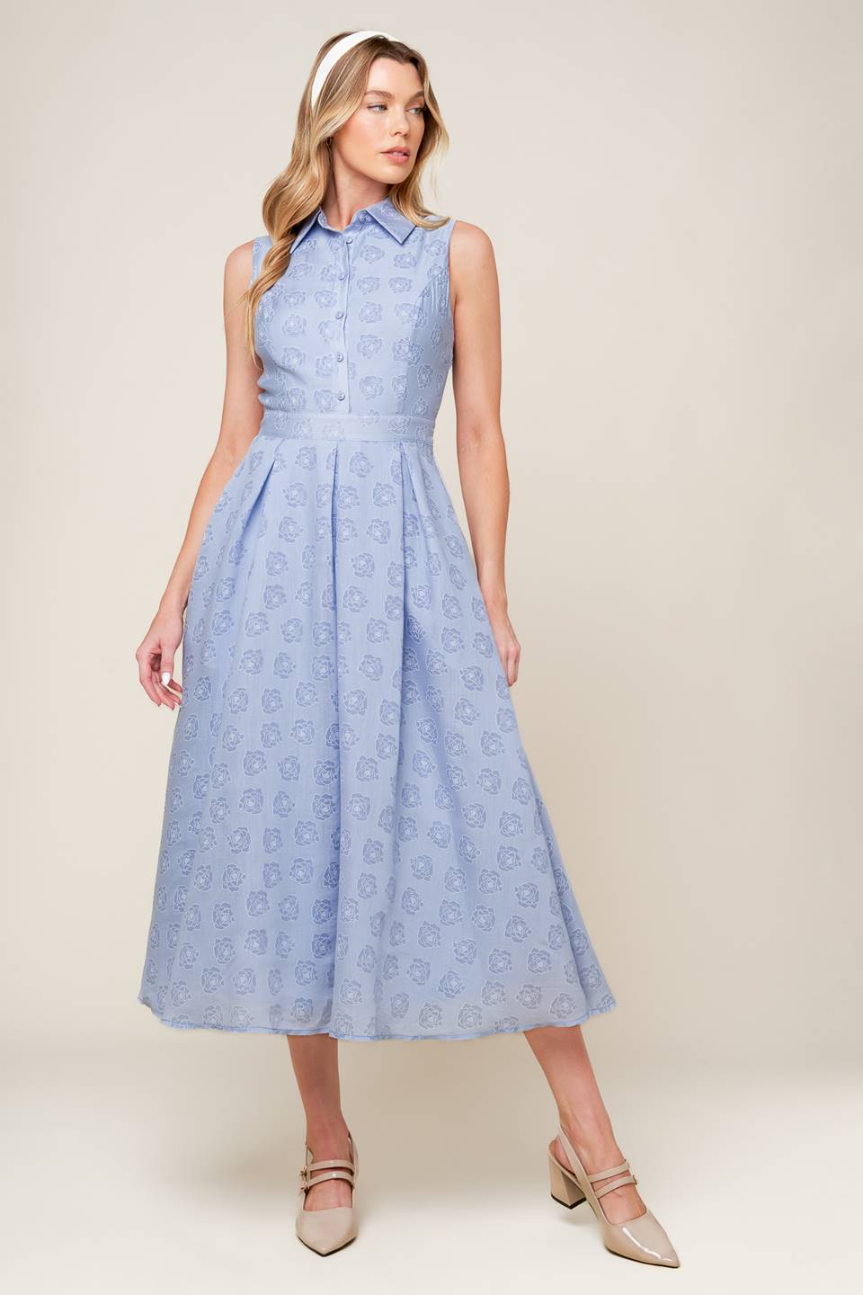 Elegant Woven Midi Dress for Women - Grand Entrance Style - Perfect for Weddings, Parties & Special Occasions