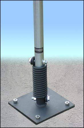 Complete FlexPost Sign Post with Concrete Mounting Solution & Sign Brackets - Durable Outdoor Signage for Parking Lots, Driveways & Property Boundaries