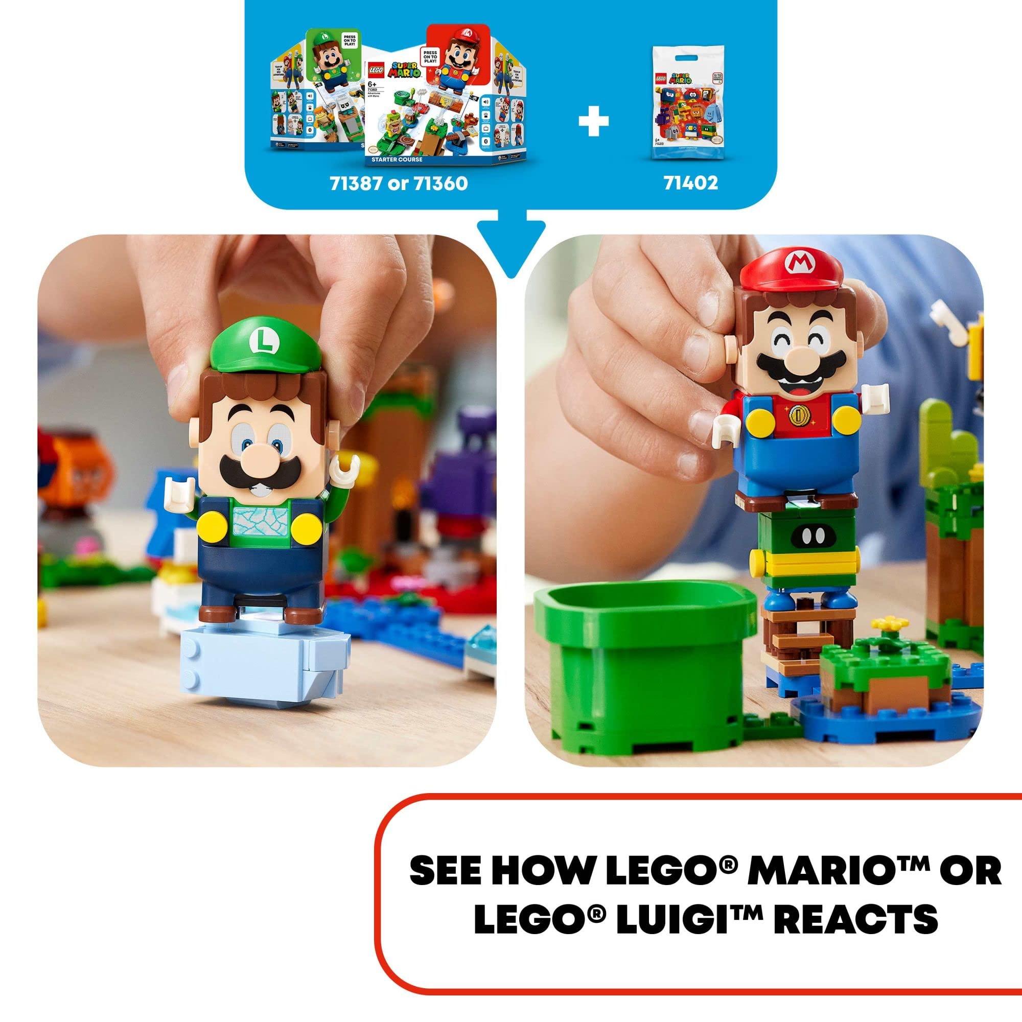 **LEGO Super Mario Character Packs – Series 4 71402 Building Kit | Collectible Toy Gift for Kids Ages 6+ | Compatible with Starter Course Playsets (71360 & 71387) | Interactive Play for Creative Fun at Home or Parties**