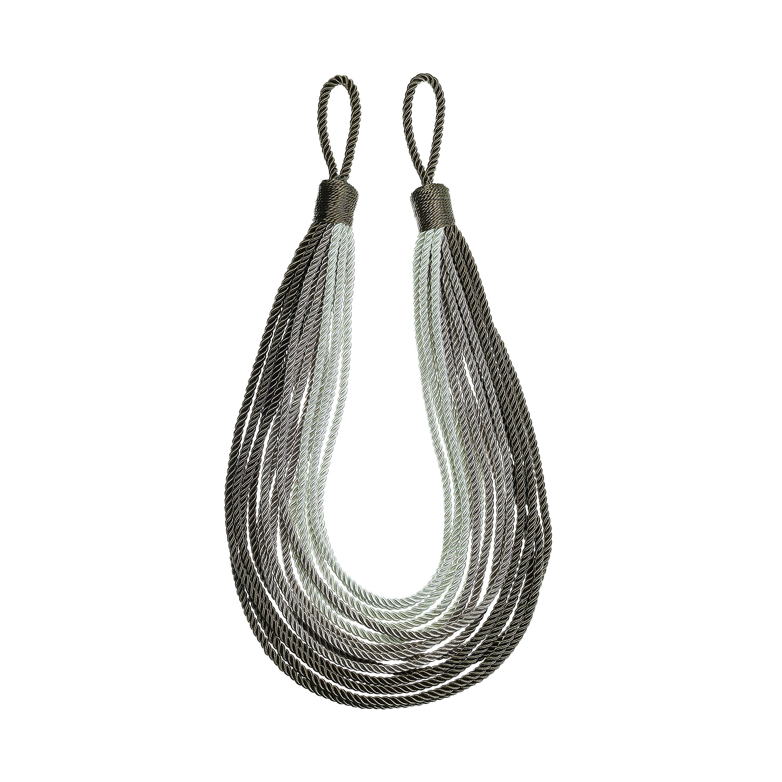 Brielle Home BBB Venetian Natural Curtain Tiebacks - Elegant Window Treatment for Living Room & Bedroom Decor
