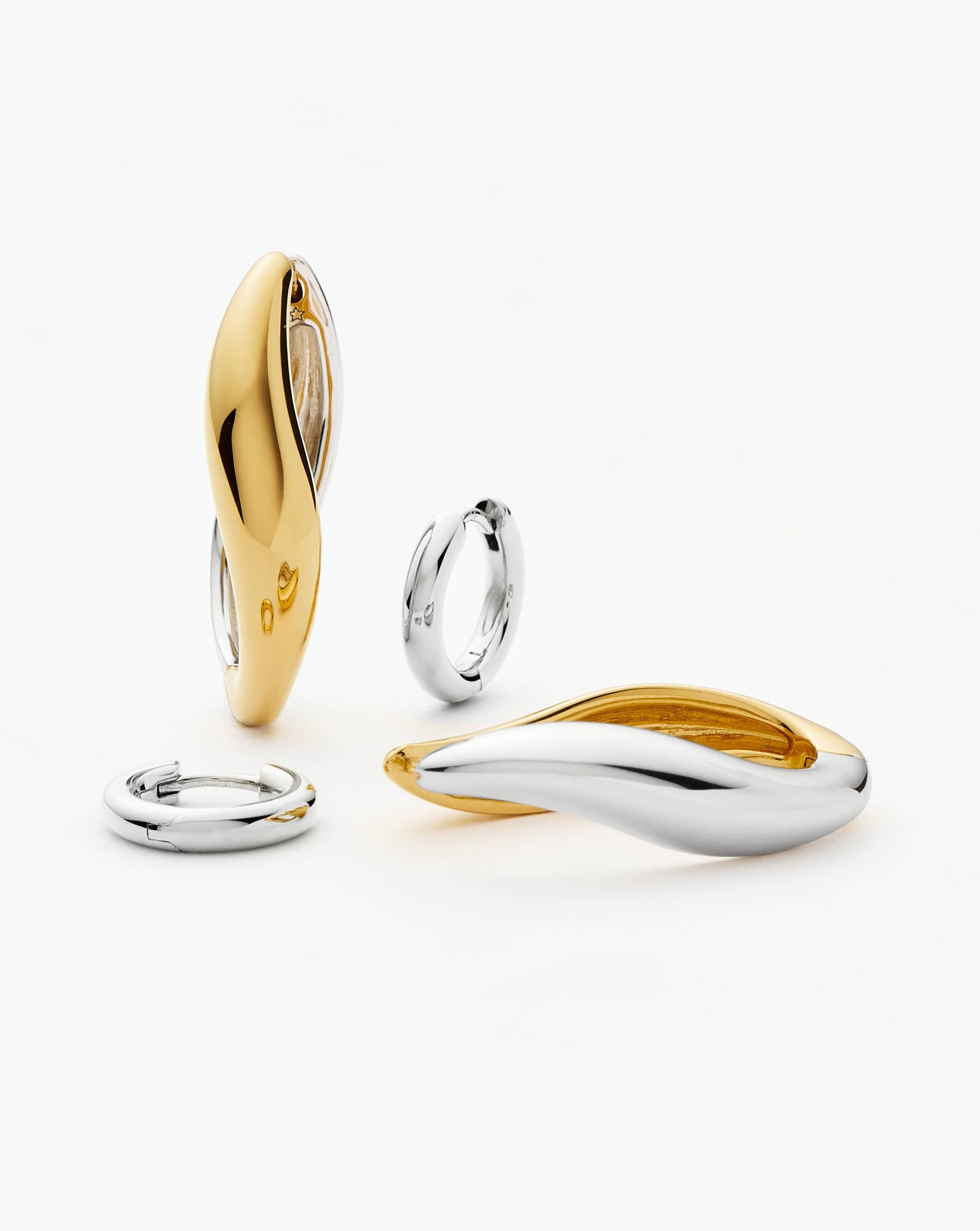 Savi Signature Hoop Earrings Set - Sterling Silver & Mixed Metal Dangle Hoops for Women | Perfect for Everyday Wear, Parties & Gift Giving