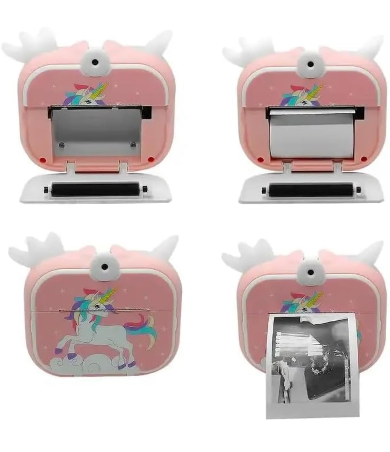 Instant Camera Thermal Printing Paper Rolls - Inkless, No Ink Needed for Kids' Camera - 57x25mm, 4 Rolls/Pack - Perfect for Birthday Parties, Travel Memories & Instant Photo Fun