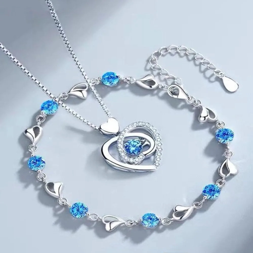 Crystal Heart Necklace - Elegant & Sparkling Jewelry Gift for Women - Perfect for Valentine's Day, Anniversary & Romantic Occasions