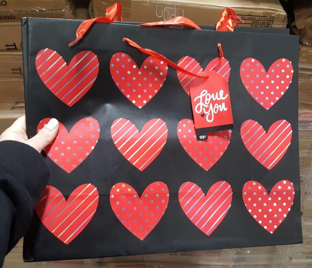 Valentine's Day Gift Bags Bulk - 125 Cases (3000 Pcs) for Party Favors, Wedding Decorations & Special Events
