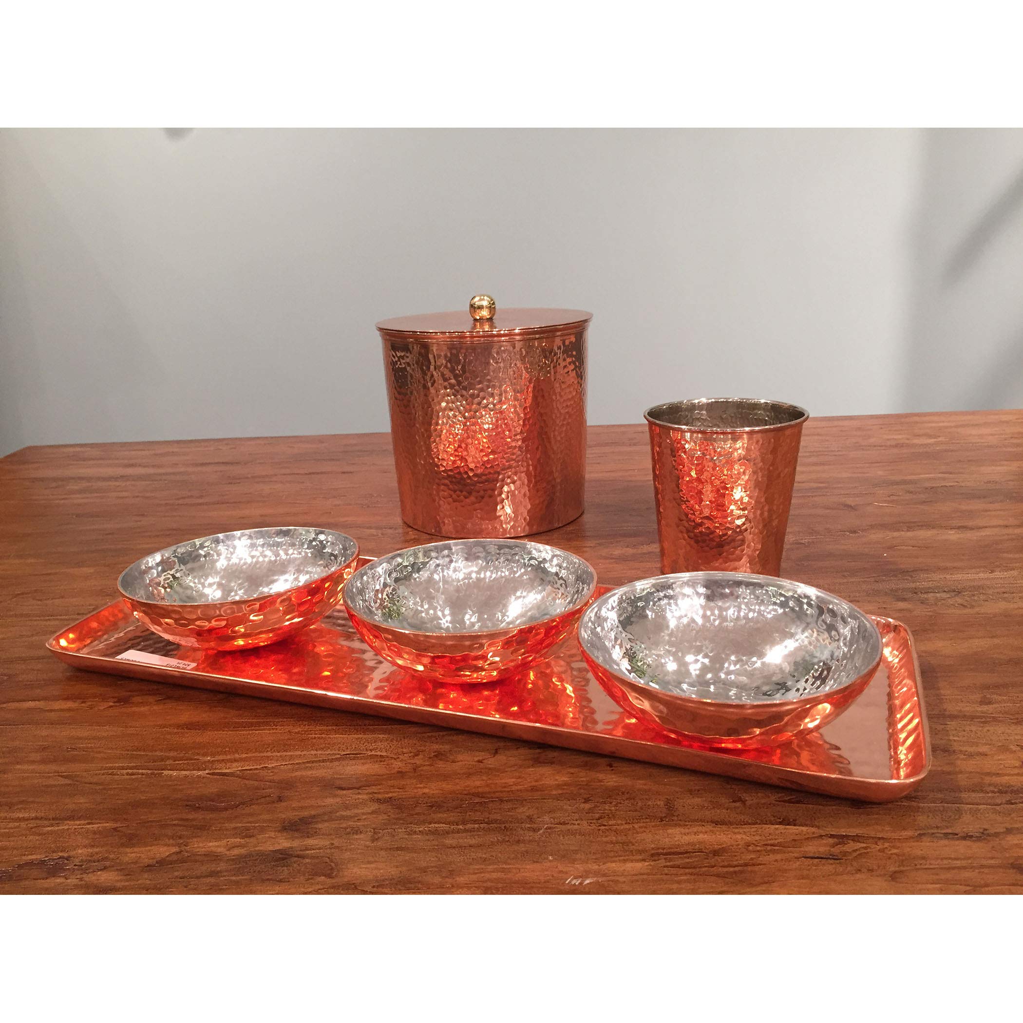 Elk Lighting BOWL018/S4 Small Aluminum Serving Bowl - Perfect for Salads, Snacks & Party Appetizers