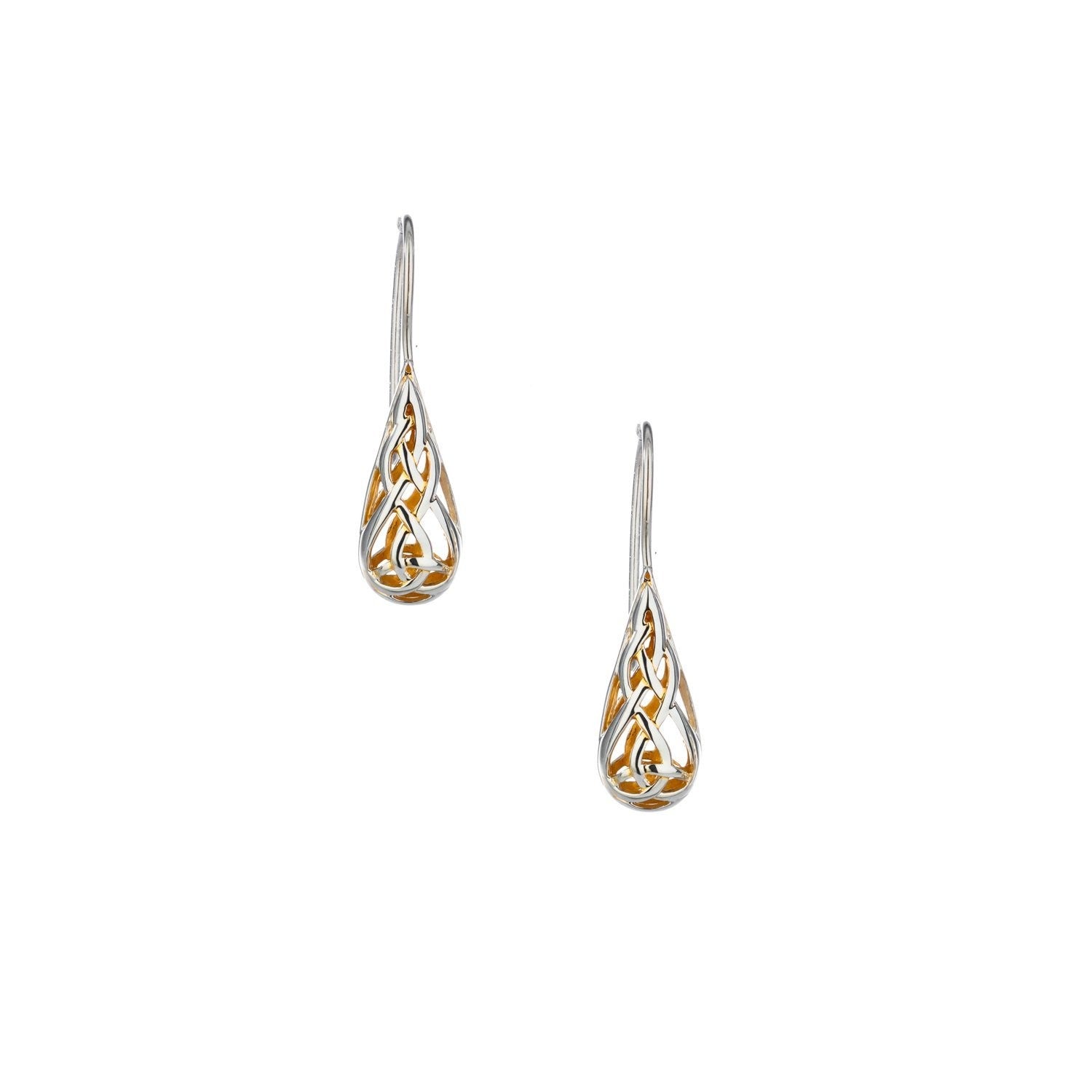 Elegant Trinity Teardrop Earrings for Women - Sterling Silver Dangle Drop Earrings - Perfect for Weddings, Parties & Special Occasions