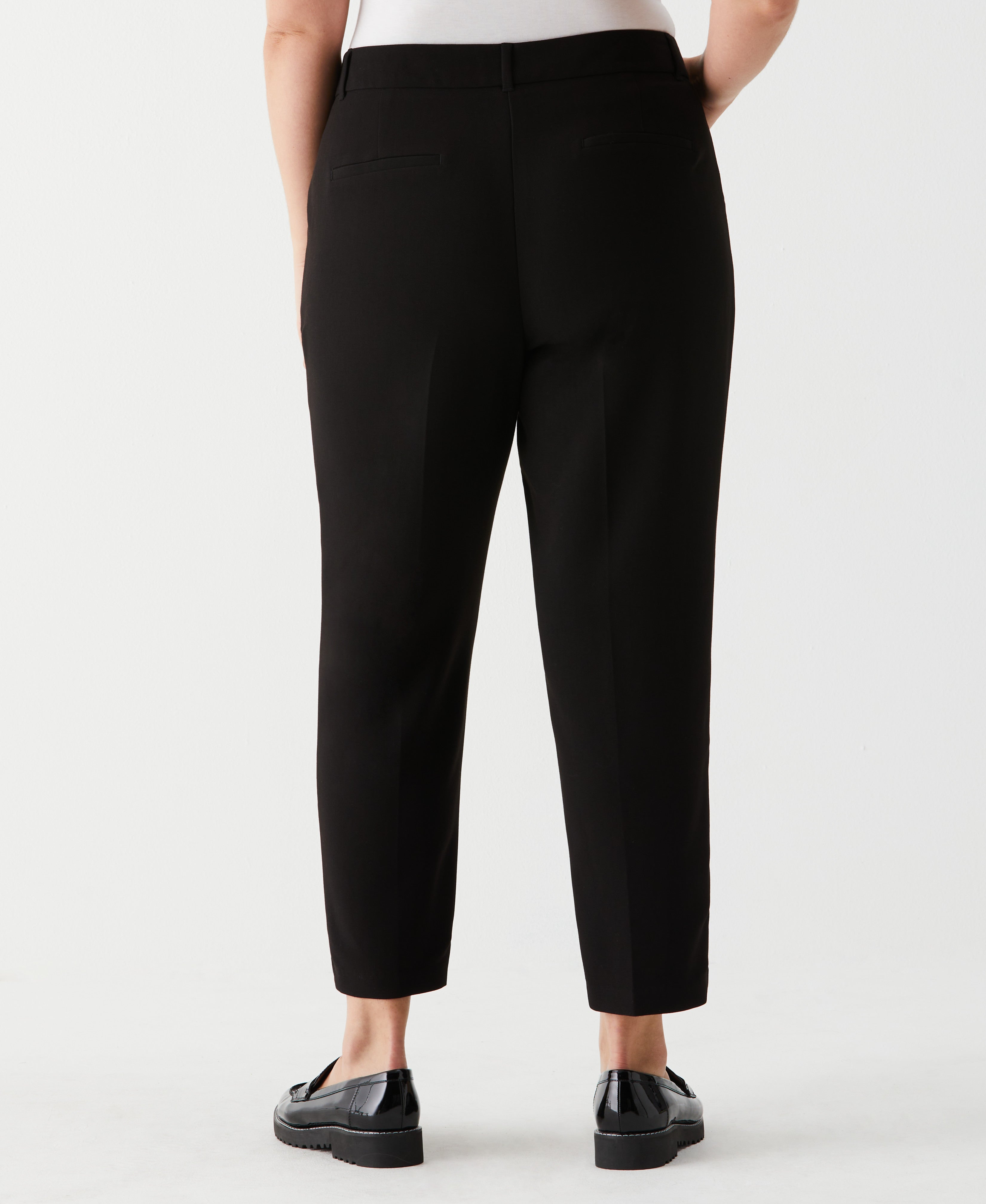 Plus Size Straight Leg Pintuck Pants for Women - Comfortable Office & Casual Trousers for Work & Everyday Wear