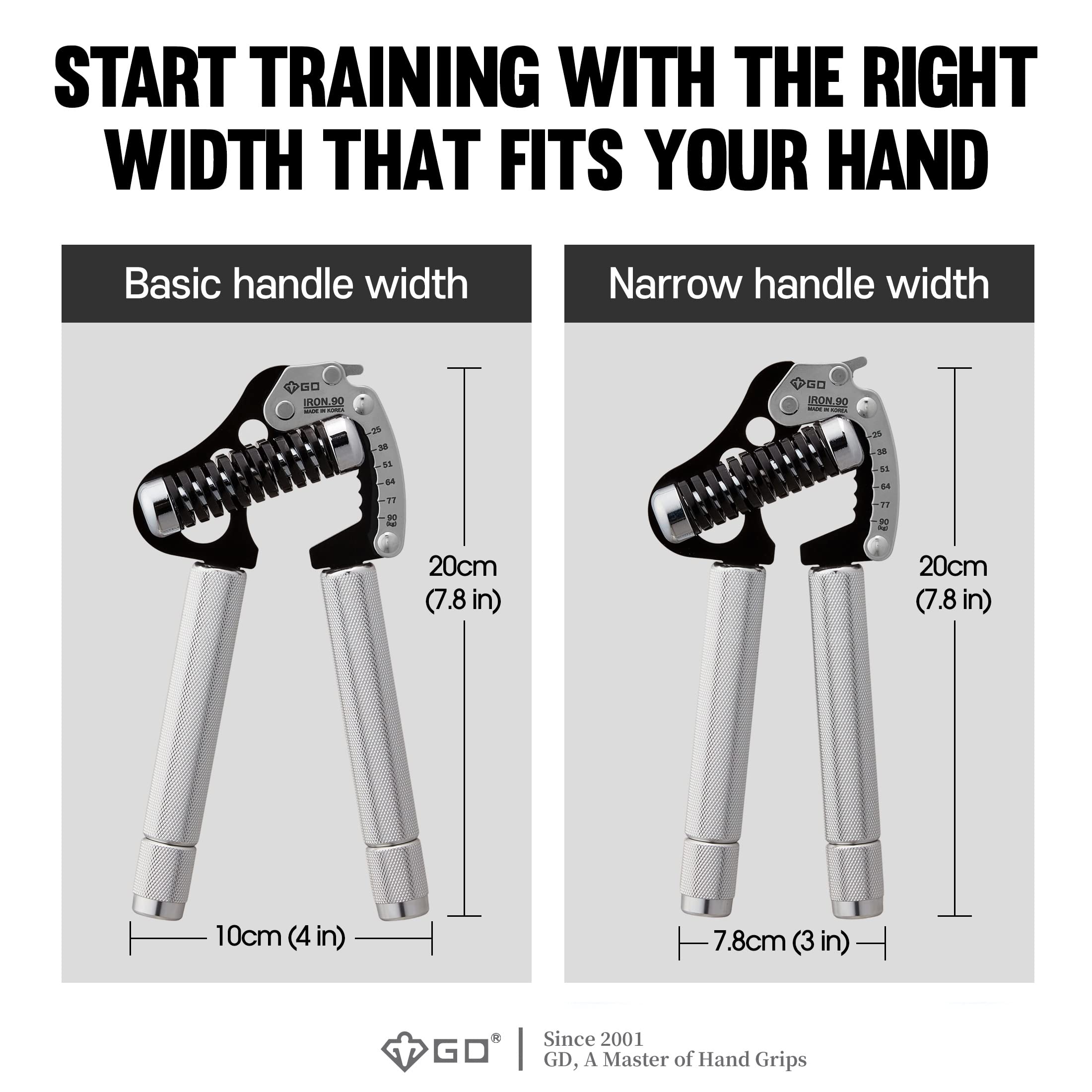 GD IRON GRIP Adjustable Hand Gripper - Silent & Durable Grip Strength Trainer for Forearm, Finger & Hand Strength - Ideal for Athletes, Climbers, Rehabilitation & Home Office Fitness