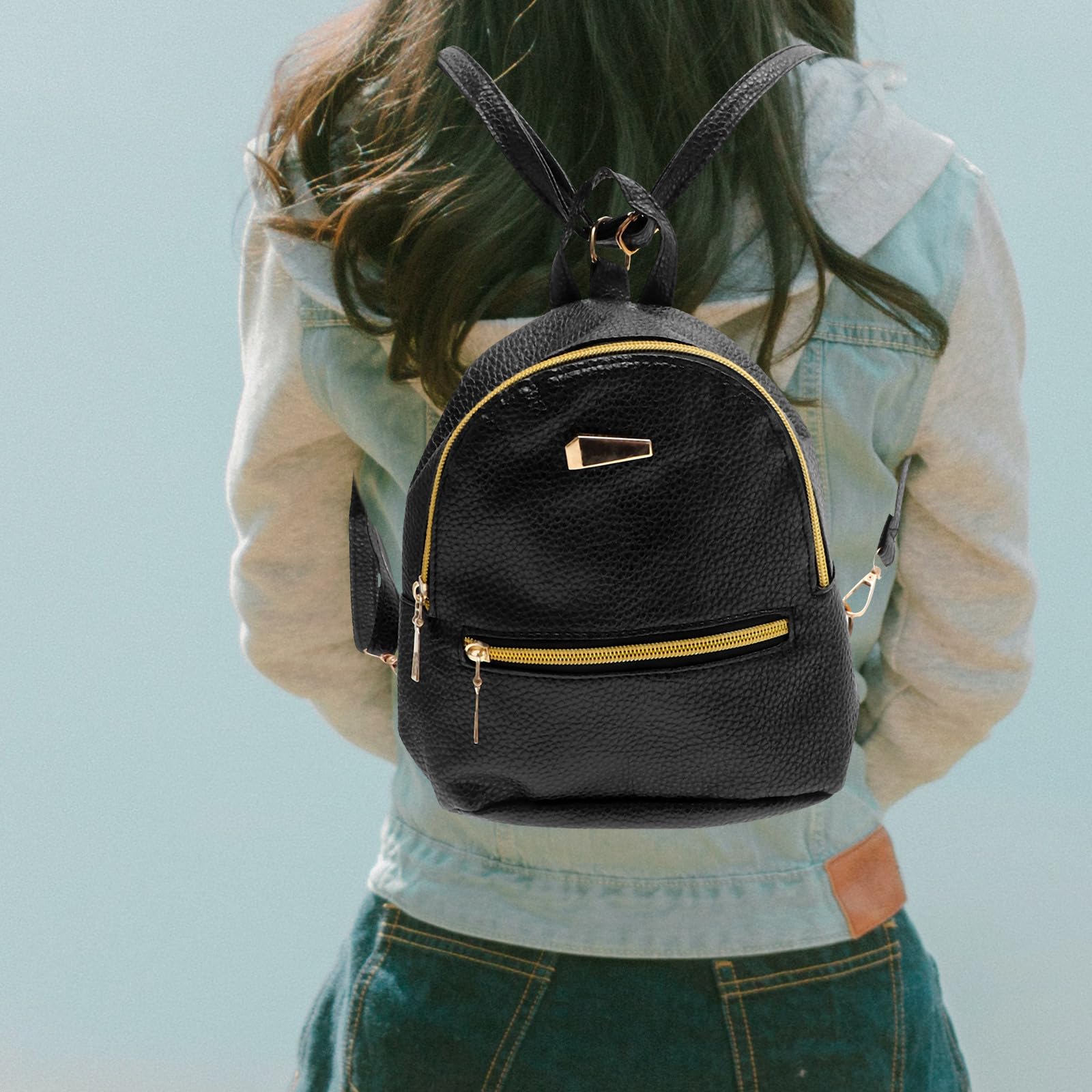 VALICLUD Women's Fashion Backpack - Stylish Mini Travel Handbag & School Daypack for Girls & Teens, Lightweight Durable Water-Resistant (Black) - Perfect for College, Work, Travel & Daily Commute