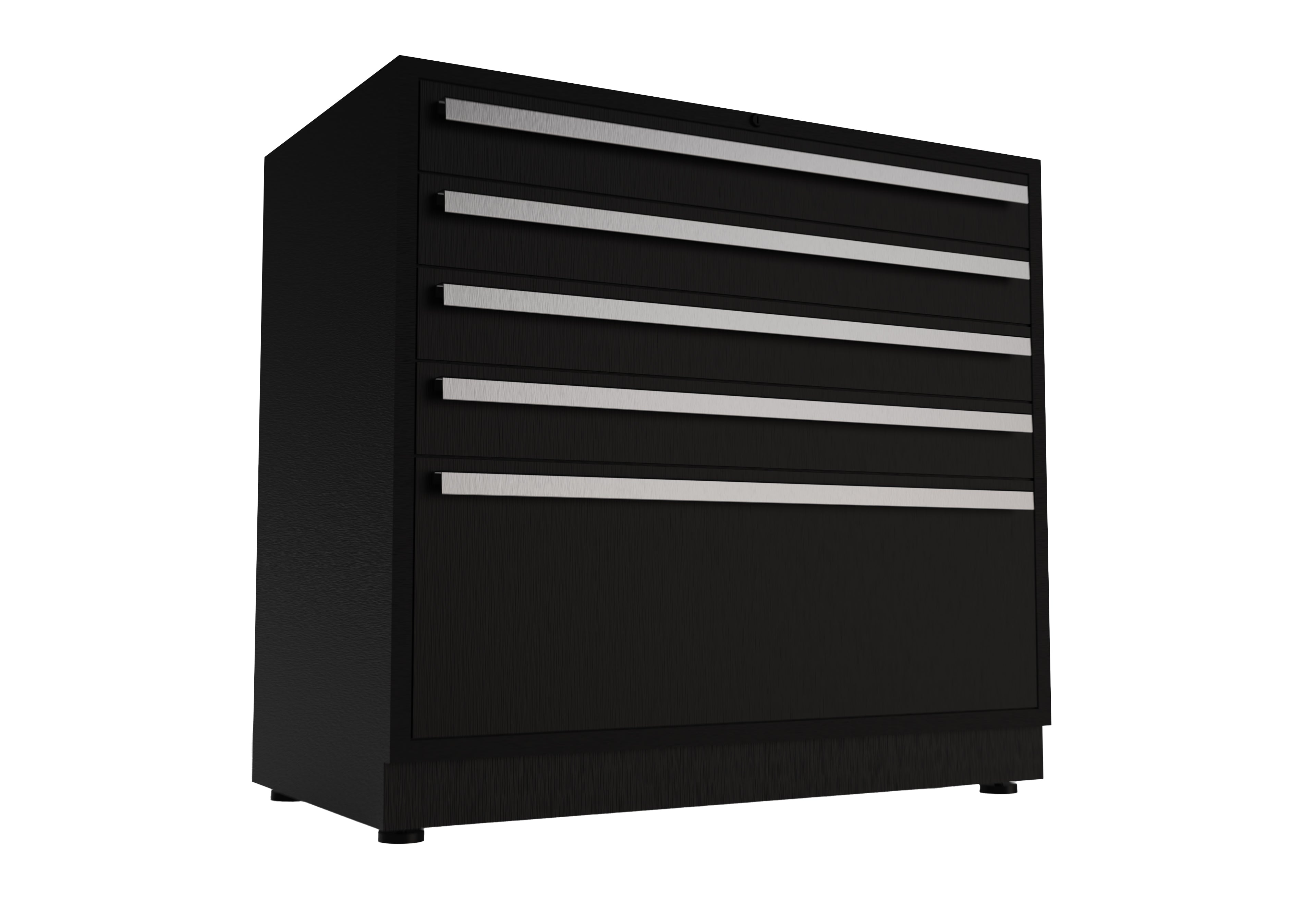 ProSlat Fusion Plus 5-Drawer Base Cabinet 40-Inch Wide - Heavy Duty Garage Storage Organizer for Tools & Workshop Accessories