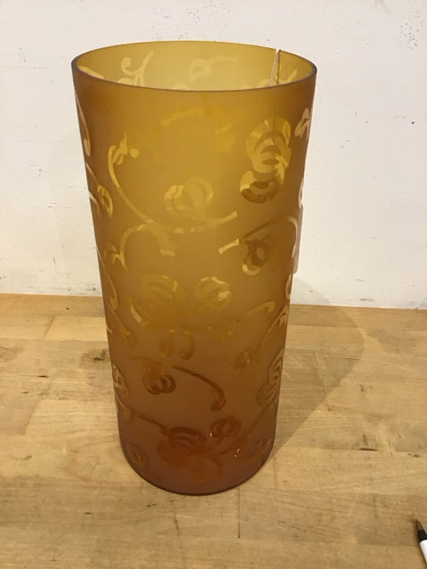 12 Pack Amber Frosted Glass Vases - Elegant Centerpiece for Wedding, Home Decor, and Floral Arrangements