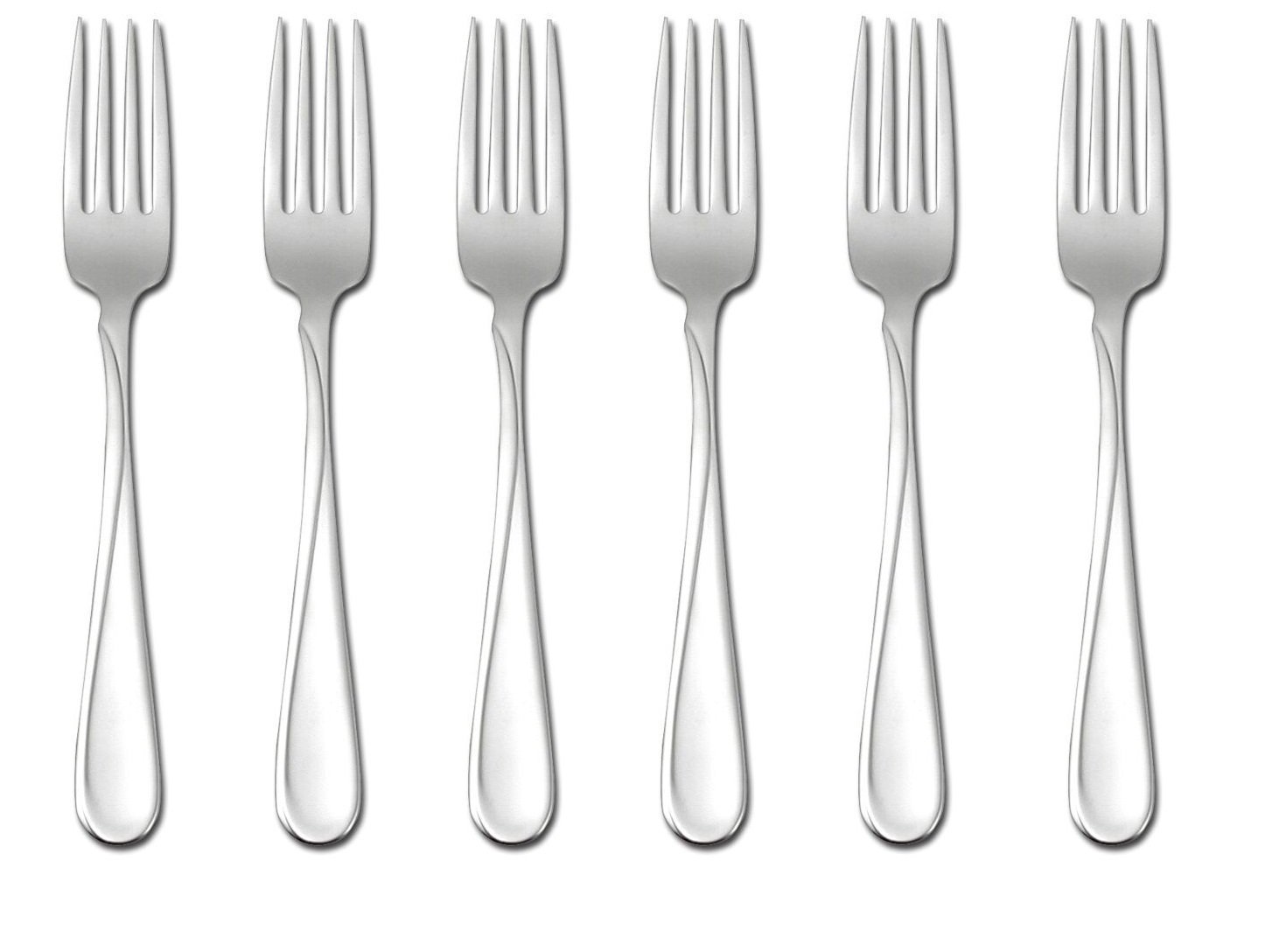 Oneida Flight 18/10 Stainless Steel Dinner Forks - Set of 6 - Elegant Flatware for Formal Dining, Dinner Parties & Everyday Use
