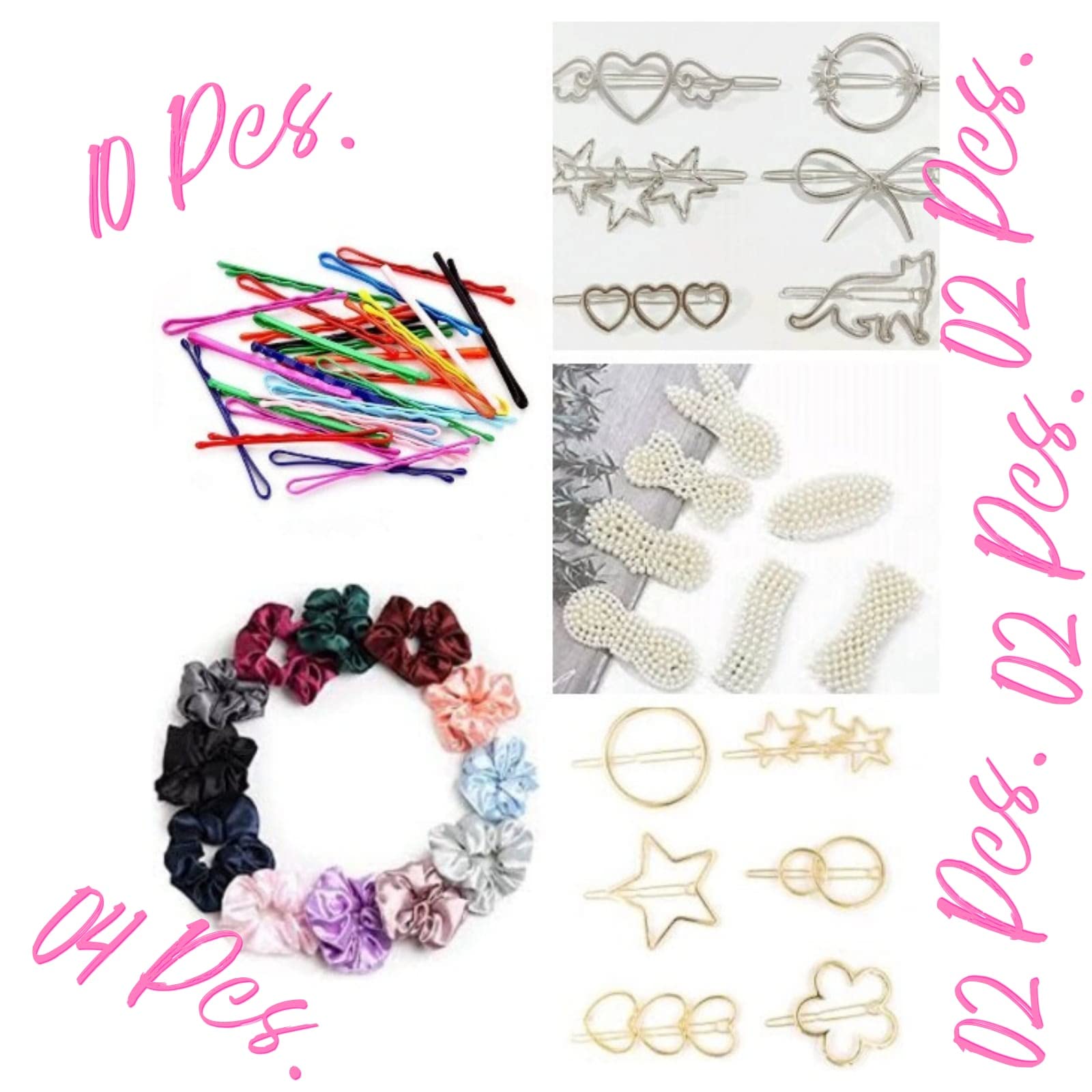 Snowpearl 20-Piece Women's Hair Accessories Set - Colorful Bobby Pins, Gold & Silver Hair Clips, Pearl Tic Tac Clips, Scrunchies for Women & Girls - Perfect for Parties, Weddings & Daily Styling