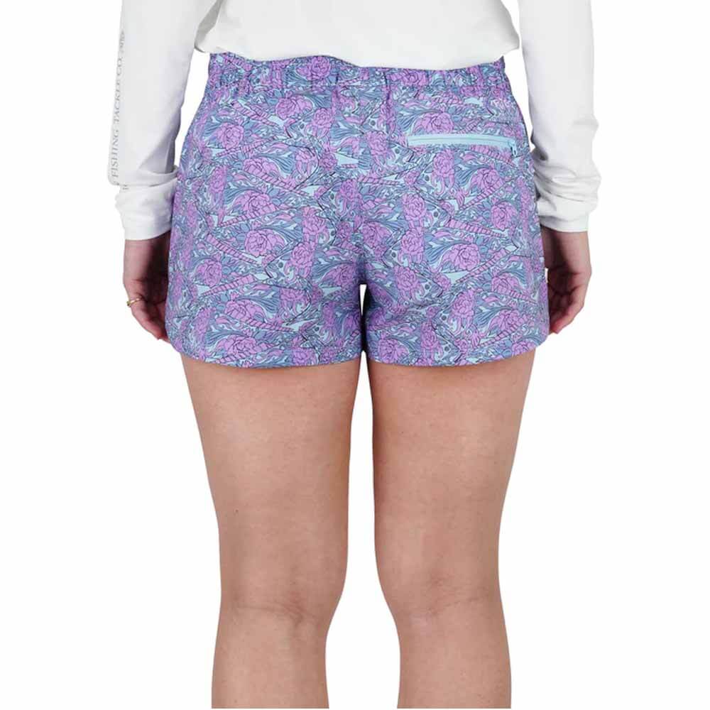 AFTCO Sky Blue Sandbar Women's Fishing Shorts - Quick-Dry, UPF 50+ Sun Protection for Beach, Boating & Outdoor Activities