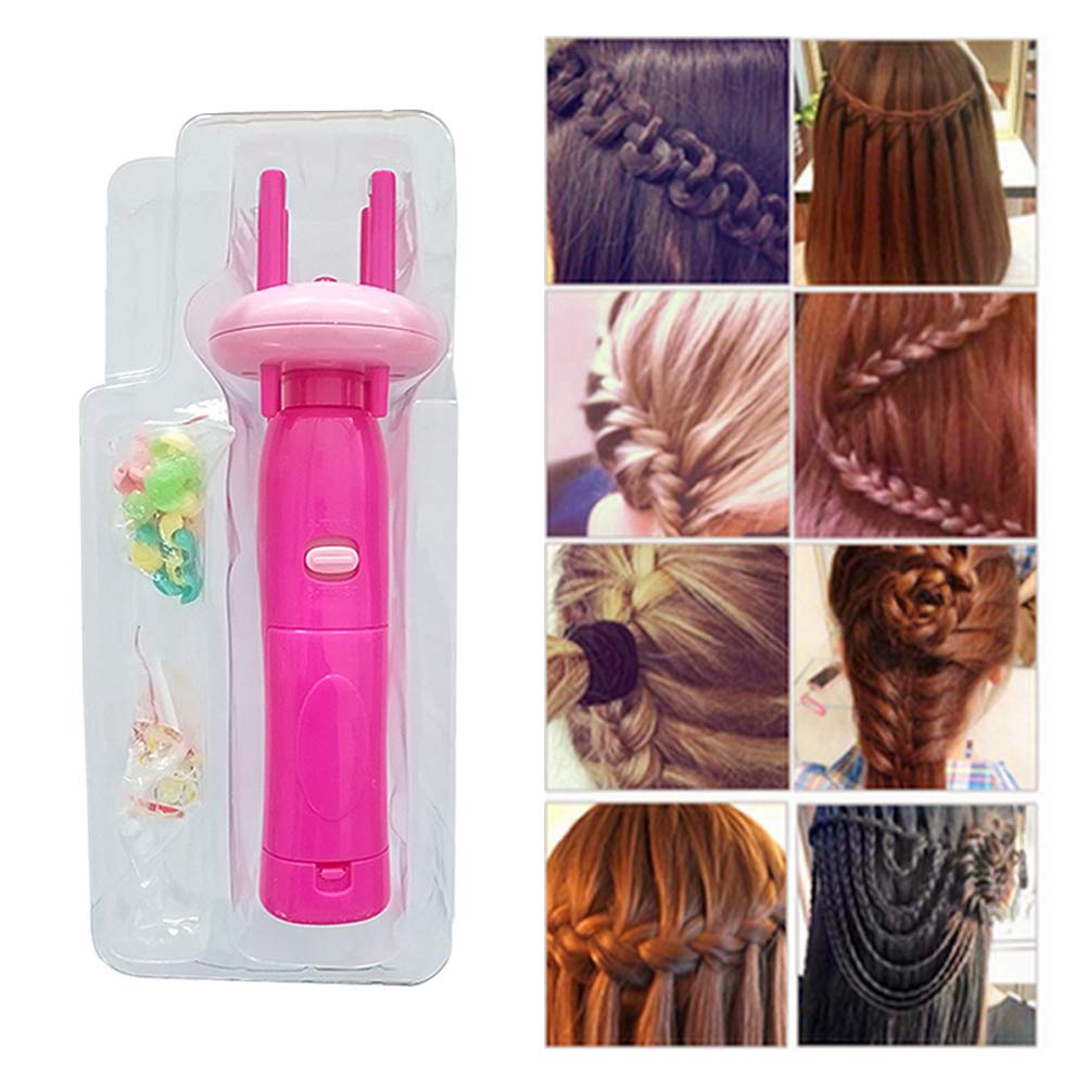Portable Electric Hair Braiding Machine - Automatic Quick Twist Braid Tool for DIY Hairstyles | Perfect for Home Use, Travel, and Salon Styling