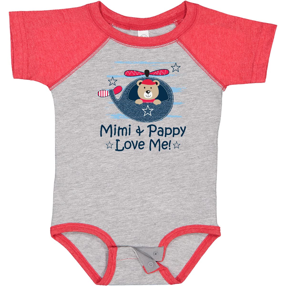 Inktastic Mimi and Pappy Love Me Baby Boy Bodysuit - Soft Cotton Onesie for Newborns & Infants - Perfect for Family Photos, Holidays & Everyday Wear