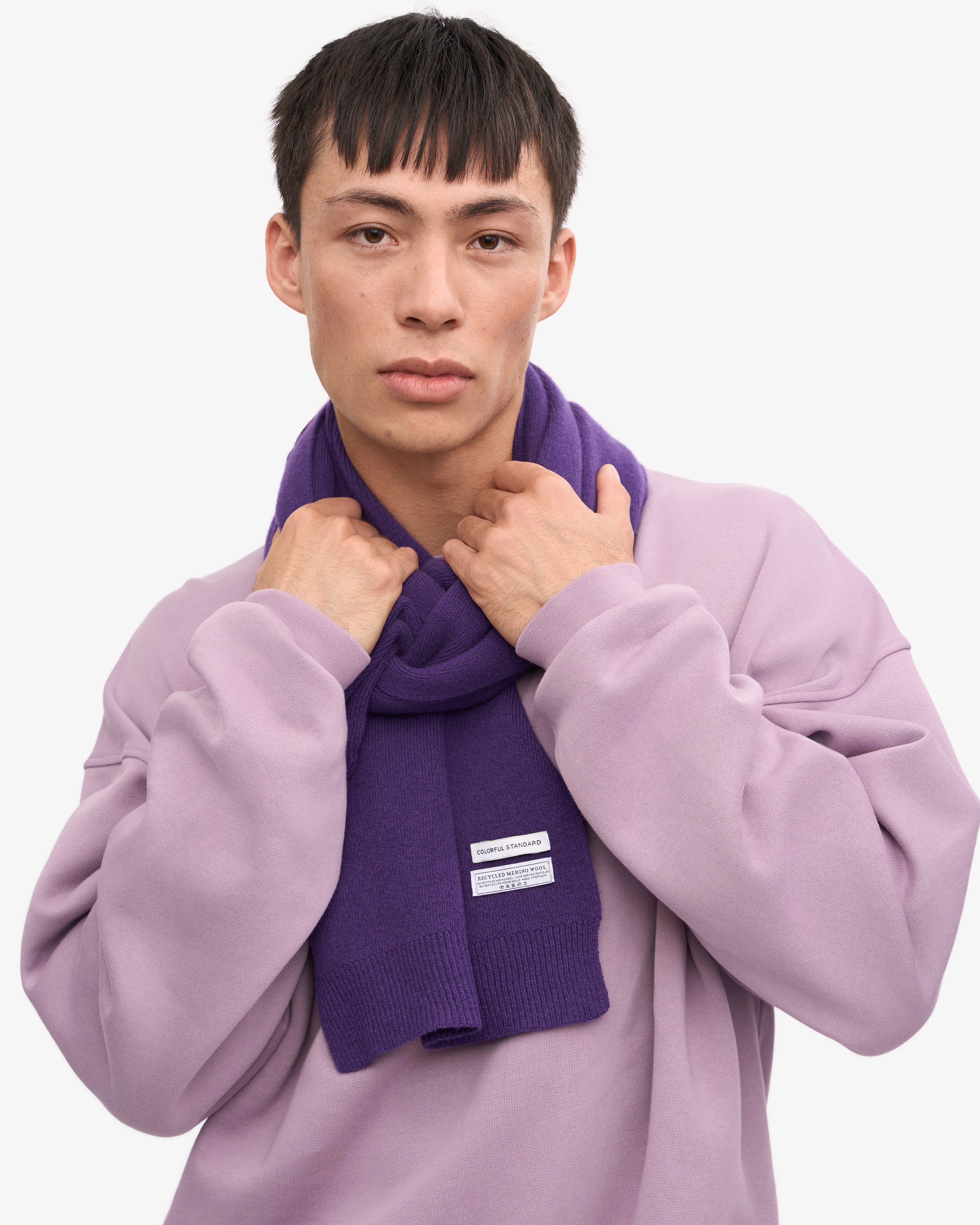 Premium Merino Wool Scarf for Women & Men - Ultra Violet Purple Winter Fashion Accessory - Soft & Warm Cashmere-Like Wrap for Cold Weather, Outdoor Activities & Gift Giving