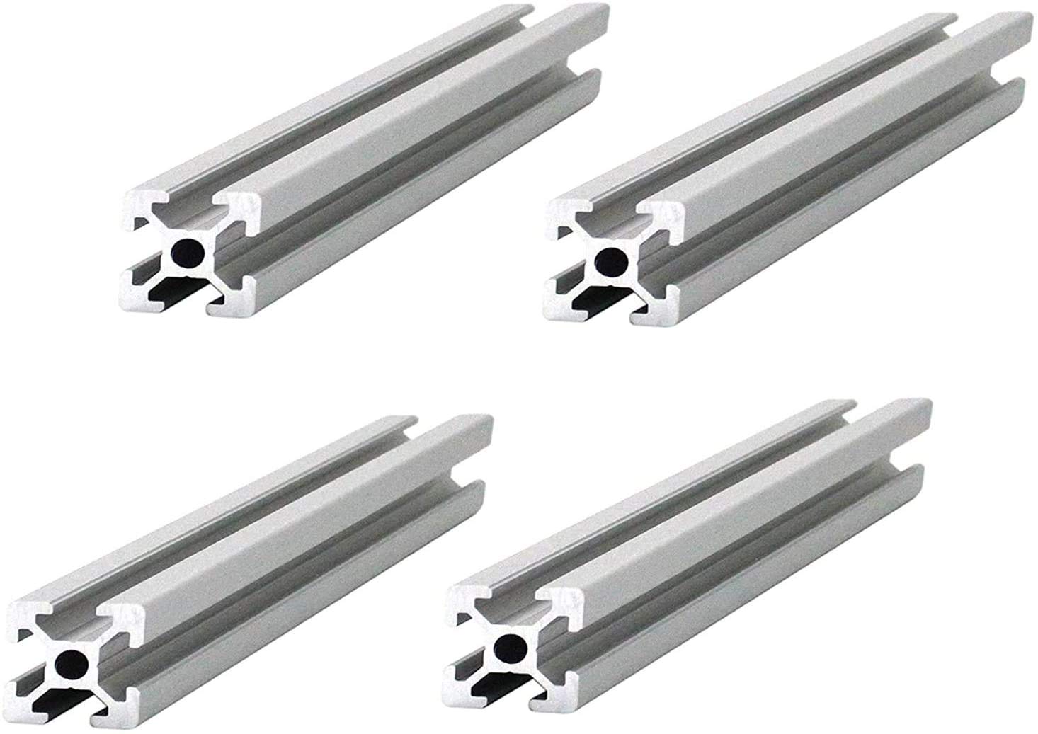 HFS 4-Piece 2020 CNC 3D Printer Parts - Anodized Aluminum Linear Rail Extrusion for DIY 3D Printer (100mm) - Perfect for 3D Printer Upgrades & CNC Machine Building