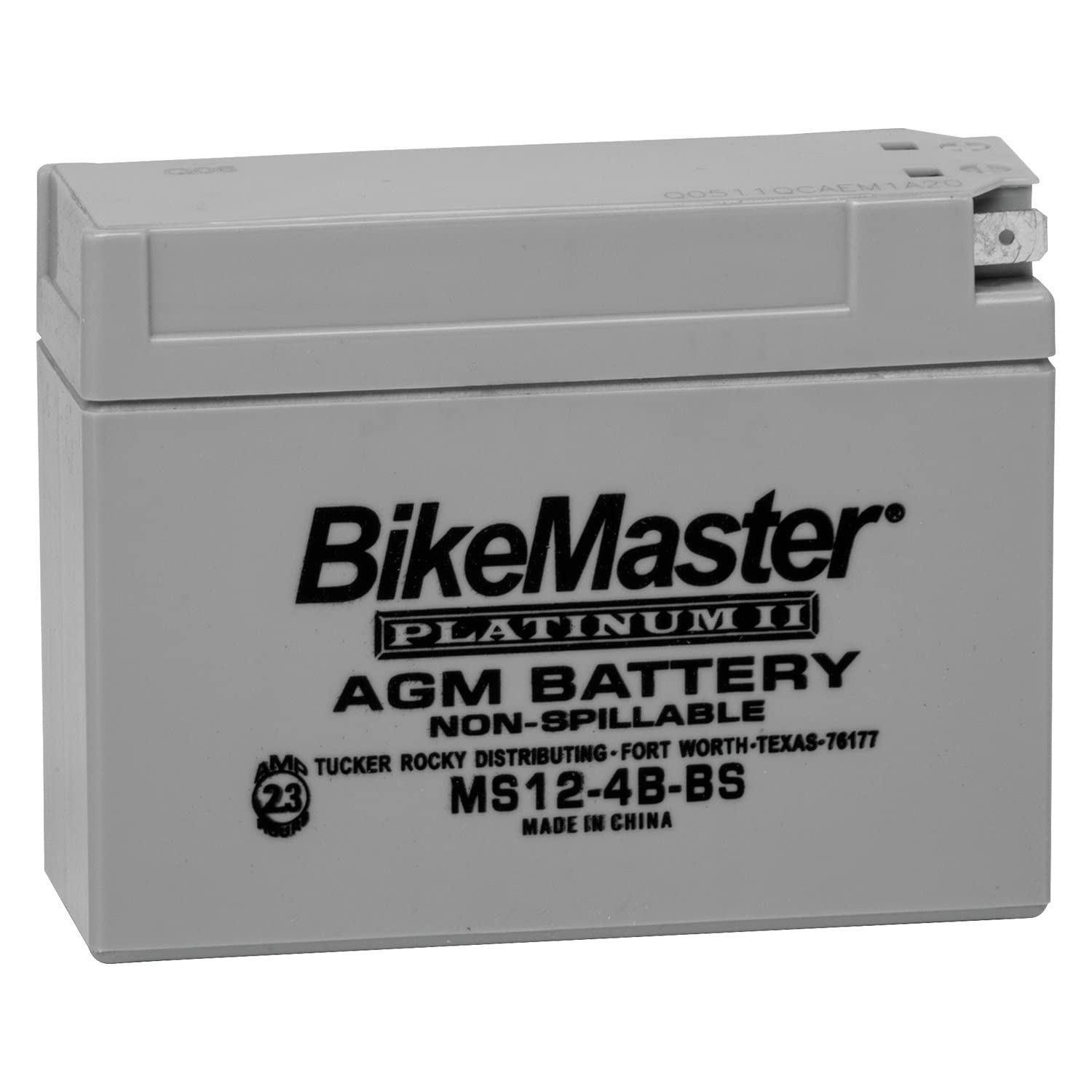 BikeMaster Platinum MS12-4B-BS Motorcycle Battery - High Performance AGM Powersports Battery for Harley, Honda, Kawasaki - Perfect for Cruisers, Touring Bikes & Off-Road Adventures
