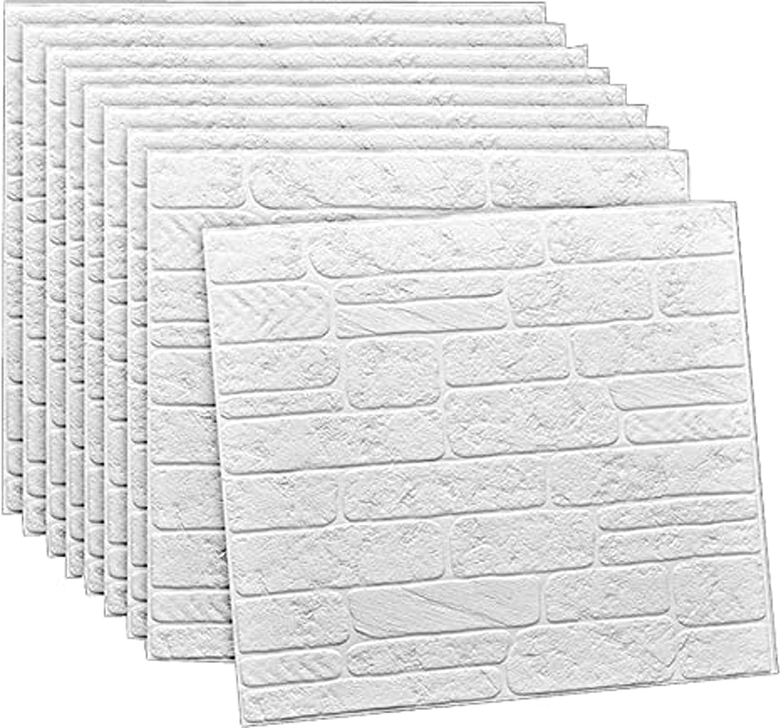 3D Imitation Brick White Wall Stickers - 27.5