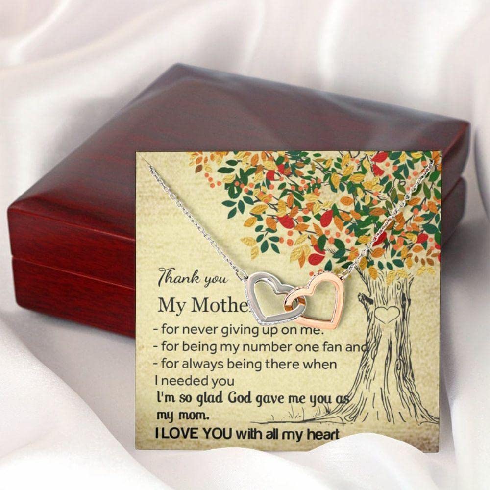 Mom Necklace - Personalized Thank You Gift for Mother from Daughter or Son | Elegant Jewelry Gift Box with Card | Perfect Birthday, Mother's Day & Appreciation Present for Women