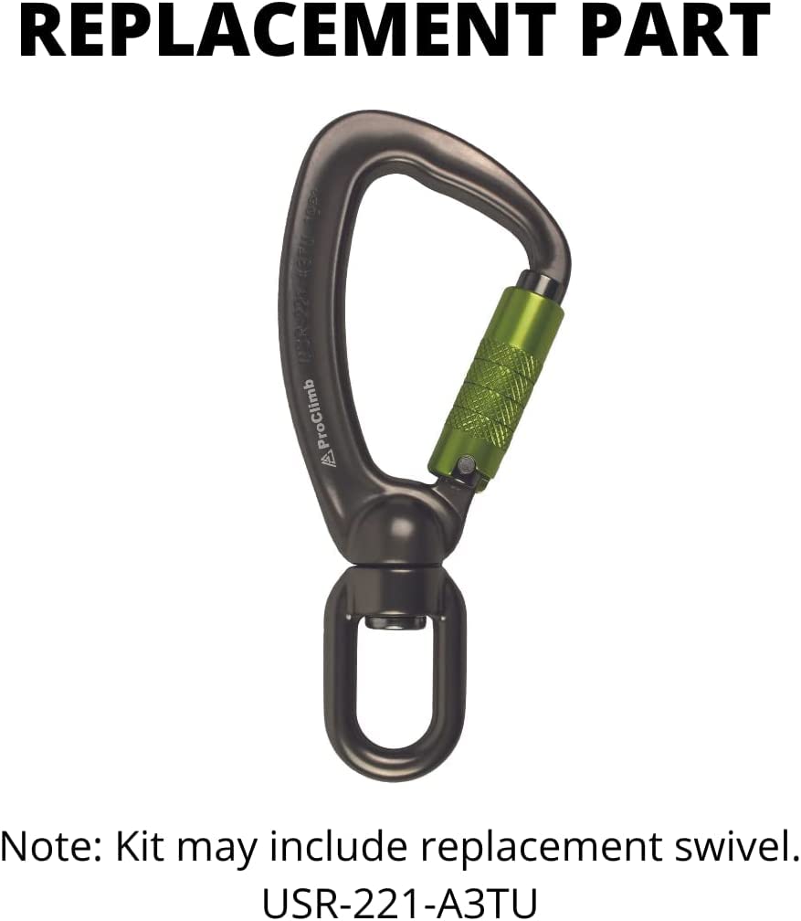 5/8 in x 15 ft Steel Core Flip Line for Tree Climbing - USA Made Aluminum Swivel Arborist Rope | Professional Climbing Gear for Arborists with Spikes & Gaffs | Perfect for Tree Trimming, Logging & Rescue Operations